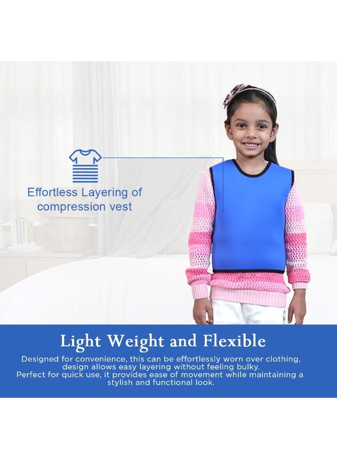 abley's Sensory Compression Vest for Kids | Adjustable Calming Support | Deep Pressure Comfort for Autism, Hyperactivity Mood Processing Issues | Breathable, Form-Fitting | Blue | Small - Image 5